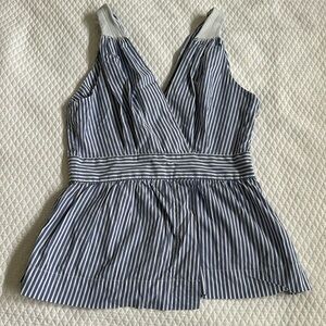 euc banana republic sleeveless stripe top